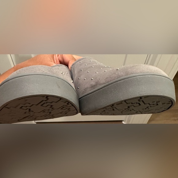 Dr Scholls grey suede gold studded sneakers - Picture 9 of 12